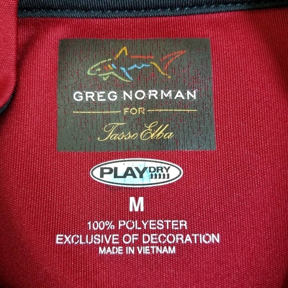 Greg Norman Red Golf Pull Over Top - Picture 7 of 8